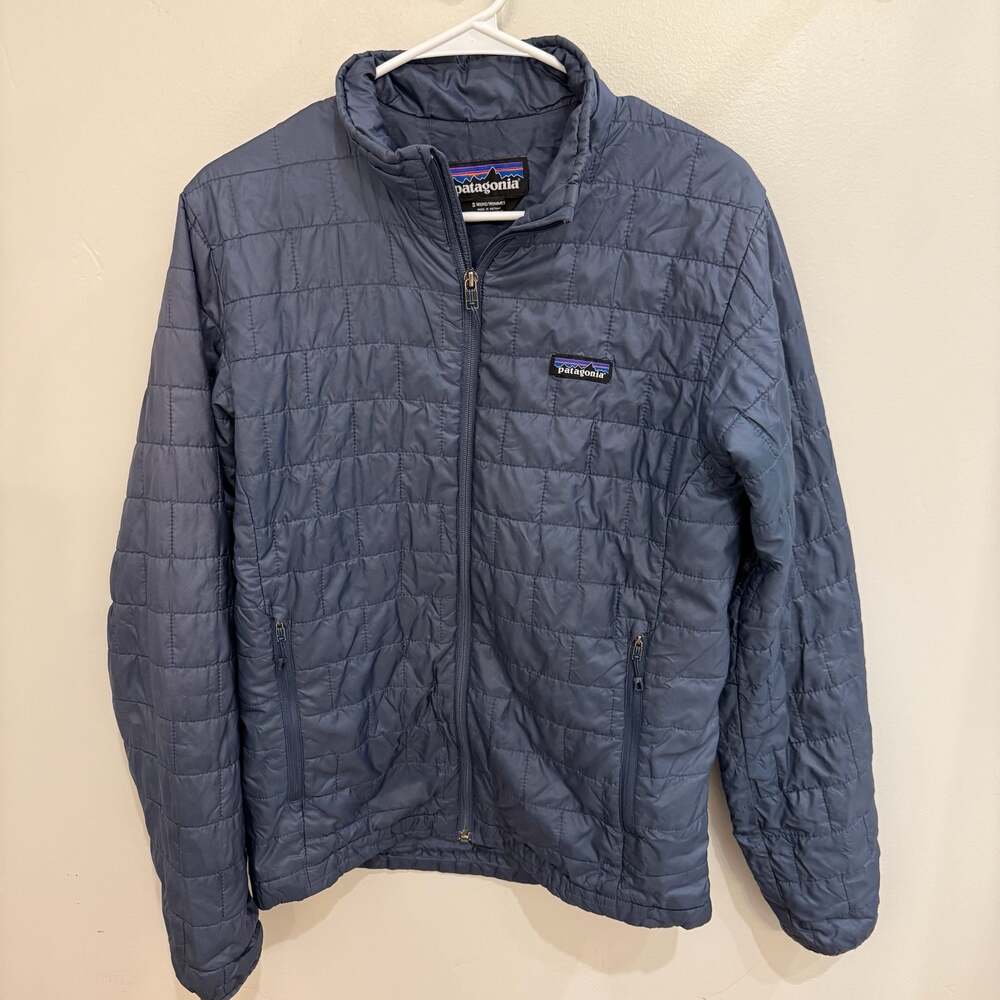 Patagonia Men's Nano Puff Full Zip Insulated Jacket Blue Small